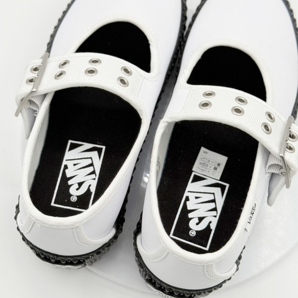 Vans Mary Jane Creeper Shoe Size 5.5 Womens Grunge White NEW - Picture 8 of 10